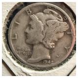 1942-D Silver Mercury Dime