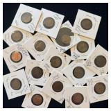 Miscellaneous US coins wheat pennies Indian head