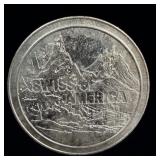 Vintage Swiss of America 1 ounce silver round