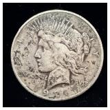 1921 high relief silver peace dollar VF