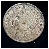 1921 silver Morgan dollar AU