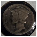 1918 Silver Mercury Dime