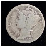 1918-S Silver Mercury Dime