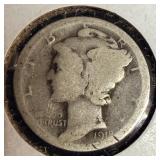 1918-D Silver Mercury Dime