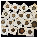 Miscellaneous US coins wheat pennies Indian head