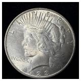 Uncirculated 1923 silver peace dollar