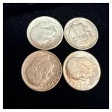 4 Silver Roosevelt dimes