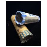 2 rolls of 2005-D bison nickels