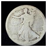 1916-D OBV. Mint silver walking liberty half