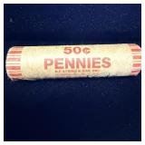 Roll of wheat pennies