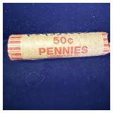 Roll of wheat pennies