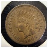 1906 Indian head penny XF
