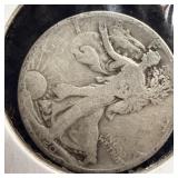 1920-D Silver walking liberty half dollar