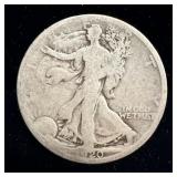 1920-D Silver walking liberty half dollar