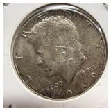 1969 silver Kennedy half dollar