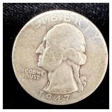 1947 Silver Washington Quarter