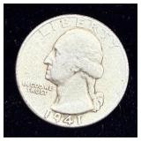 1941 Silver Washington Quarter