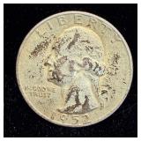 1952-S Silver Washington Quarter