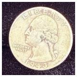 1943 Silver Washington Quarter