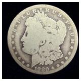 1880-CC silver Morgan dollar