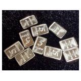 (10) 5 grain Silver Bars