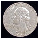 1963-D silver Washington Quarter