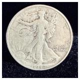 1942-S silver walking liberty half dollar