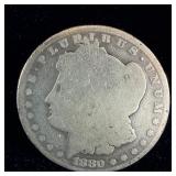 1880-CC silver Morgan dollar