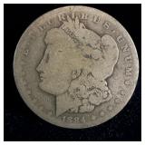 1884-CC Silver Morgan dollar
