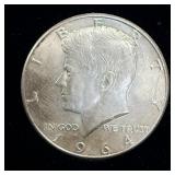 Bright uncirculated -964 Silver Kennedy Half