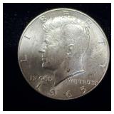 Bright uncirculated 1965 Silver Kennedy Half