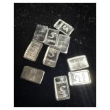 (10) 5 grain silver bars