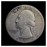 1941-D silver Washington Quarter