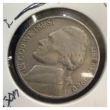 1960 DDO Jefferson nickel