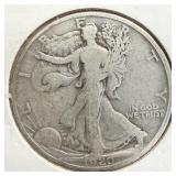 1920-D silver walking liberty half dollar