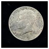 1964 silver Kennedy half dollar