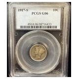 1917-S silver mercury dime G6 PCGS