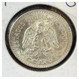 Uncirculated 1944 Mexico 50 Centavos silver coin