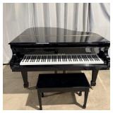 Falcon model FG-52D baby grand piano with bench