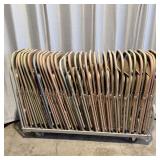 Rolling Metal Cart w/ 33 Folding Chairs