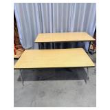 (2) Adjustable Height Classroom Tables 60ï¿½ x 30ï¿½