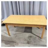 Solid Oak School Table 30ï¿½ x 60ï¿½