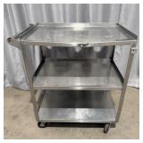 Stainless Steel 3-shelf Utility Cart 32ï¿½x30ï¿½x18'