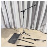 tripod microphone stand with a boom arm