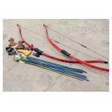 (2) Indian Traditional Recurve Bows w/ Arrows >