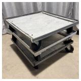 (3) Rolling 4-Wheel Aluminum Dollies Heavy Duty >