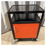 Industrial Metal Cart w/ Locking Cabinet 24'x34'