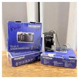 (3) Olympus Stylus Tough 6020 Digital Cameras
