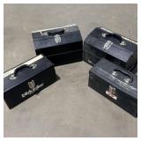 (4) metal toolboxes