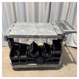 Rolling Plastic Bin Utility Cart 44ï¿½ x 35ï¿½ x 23ï¿½